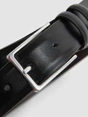 Reiss Black Dante Smooth Leather Belt - Image 4 of 4