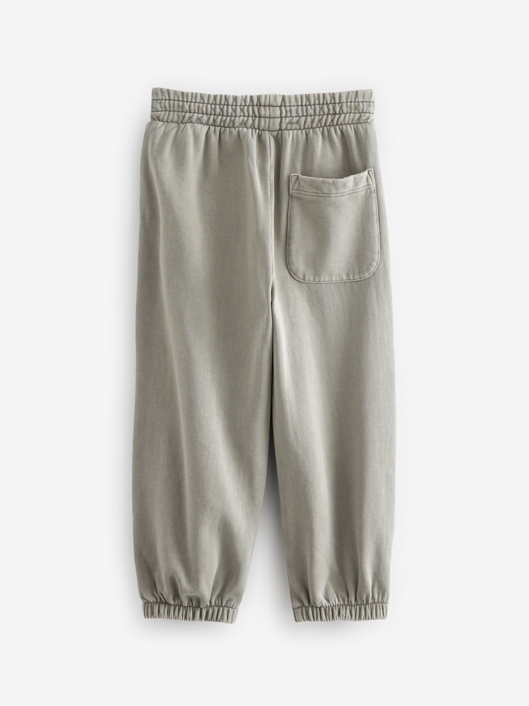 Grey Loose Fit 100% Cotton Garment Dyed Joggers (3-16yrs) - Image 2 of 3