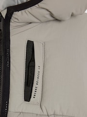 Pelēks - River Island polsterēta jaka ar kapuci - Attēls 3 no 4