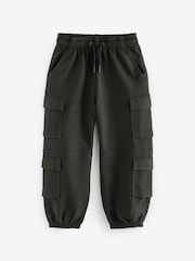 Black 100% Cotton Parachute Style Jersey Joggers (3-16yrs) - Image 1 of 3