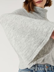 Accessorize Grey Cosy Knit Pullover Poncho - Image 3 of 4