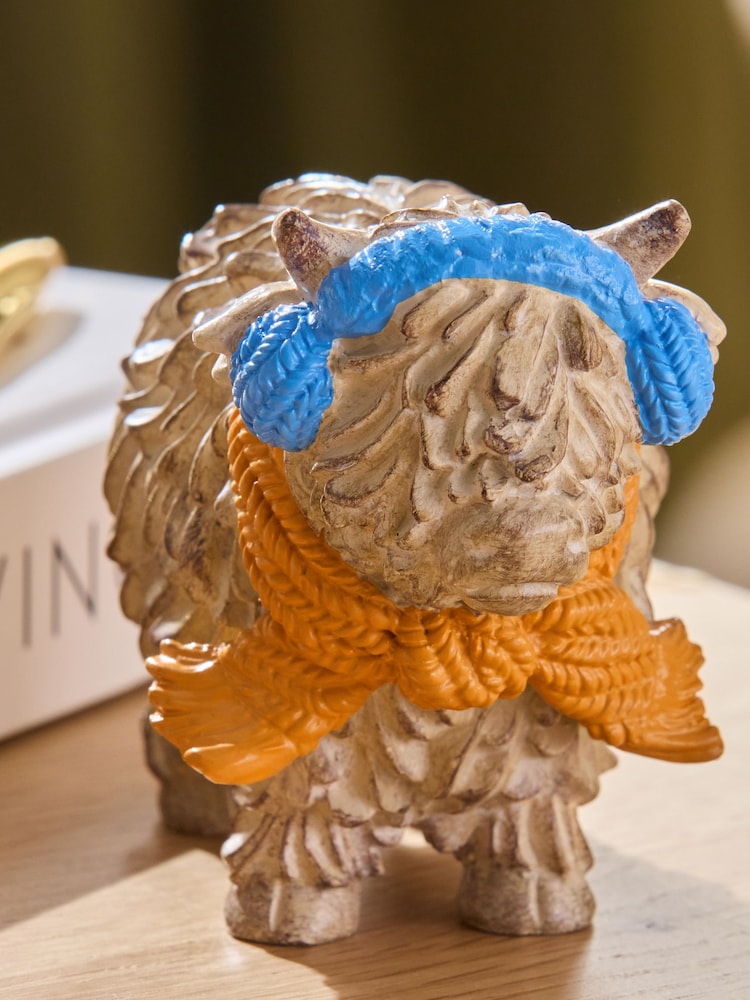 Natural Hamish The Highland Cow Earmuff Ornament - Image 2 of 4