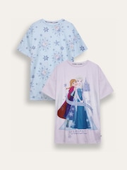 Brand Threads Blue Frozen Nighties 2 Pack - Image 1 of 8