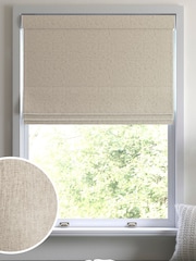 Natural Chenille Made To Measure Roman Blind - Image 1 of 6