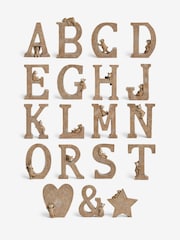 Natural Bertie the Bear Monogram Ornaments - Image 5 of 7