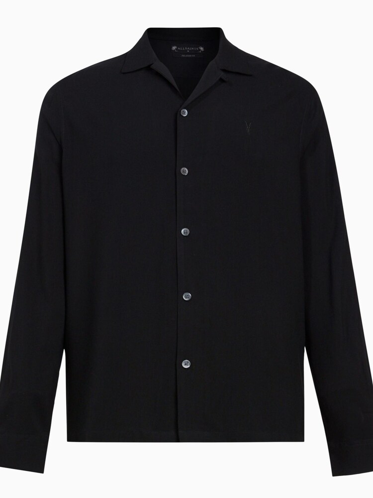 AllSaints Black Venice Shirt - Image 6 of 6 AllSaints Black Venice Shirt - Image 6 of 6