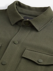 Khaki Green Popper Shacket - Image 8 of 8