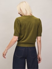 Ro&Zo Green Knit Jumper With Cashmere And Wool - Image 5 of 6