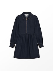 Ro&Zo Blue Denim Zip Front Mini Dress - Image 6 of 6