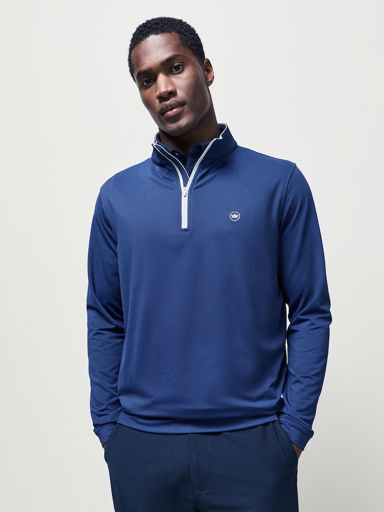ខៀវ - អាវយឺត Peter Millar Perth Performance Quarter Zip - រូបភាព 1 នៃ 5