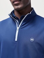 ខៀវ - អាវយឺត Peter Millar Perth Performance Quarter Zip - រូបភាព 4 នៃ 5