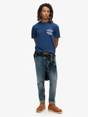 Superdry Mid Blue Copper Label Chest 100% Cotton Graphic T-Shirt - Image 2 of 5