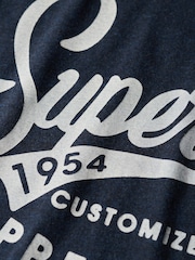 Superdry Black Blue Grit 100% Cotton Copper Label Workwear T-Shirt - Image 5 of 5