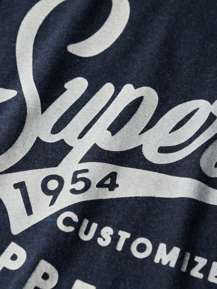 Superdry Black Blue Grit 100% Cotton Copper Label Workwear T-Shirt - Image 5 of 5