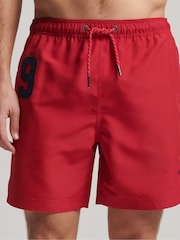 Superdry Red Polo Swim Shorts - Image 1 of 1
