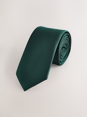 Forest Green Slim Textured Tie - Image 1 of 3