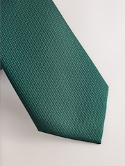 Forest Green Slim Textured Tie - Image 2 of 3