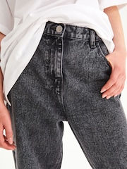 Grey Denim Mom 100% Cotton Jeans (3-16yrs) - Image 2 of 5