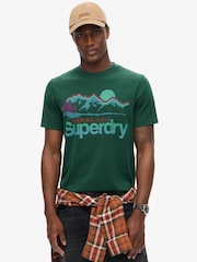 Superdry Green Great Outdoors Graphic T-Shirt - Image 1 of 5