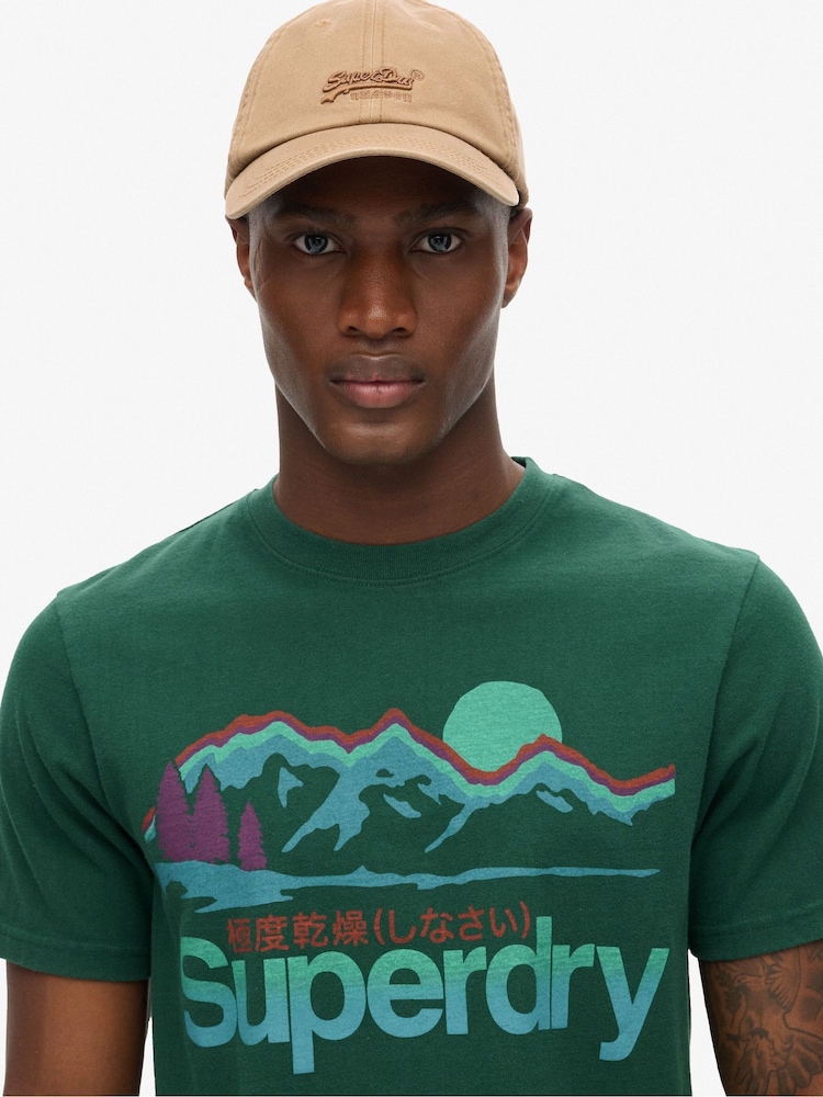 Superdry Green Great Outdoors Graphic T-Shirt - Image 3 of 5
