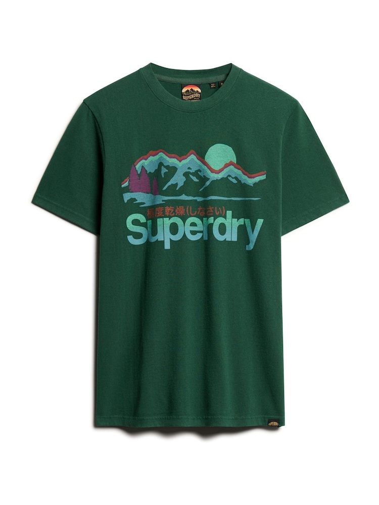 Superdry Green Great Outdoors Graphic T-Shirt - Image 4 of 5