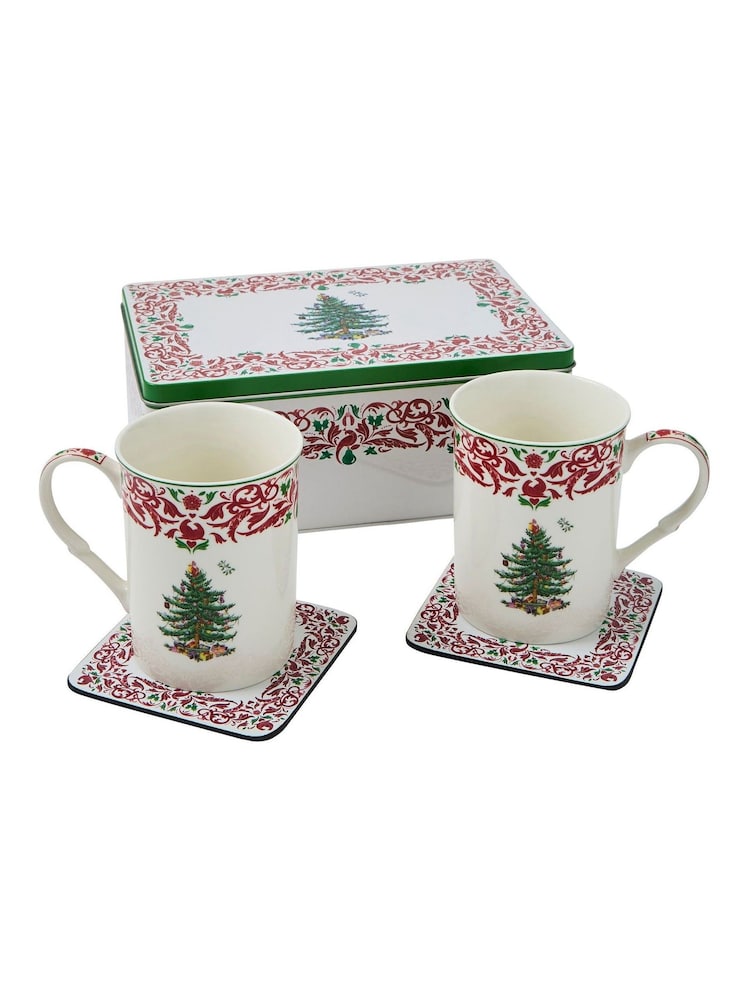 Spode Set of 2 Christmas Tree Coaster & Tin Set - Εικόνα 2 του 2