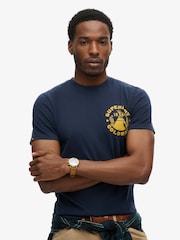 Superdry Blue Lo-Fi Outdoor Graphic T-Shirt - Image 1 of 6