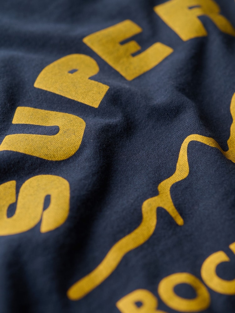 Superdry Blue Lo-Fi Outdoor Graphic T-Shirt - Image 6 of 6