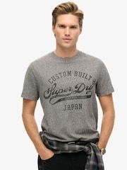 Superdry Light Grey 100% Cotton Copper Label Workwear T-Shirt - Image 1 of 5