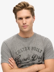 Superdry Light Grey 100% Cotton Copper Label Workwear T-Shirt - Image 2 of 5