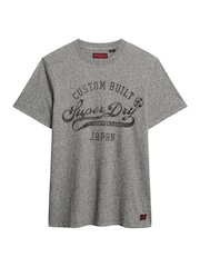Superdry Light Grey 100% Cotton Copper Label Workwear T-Shirt - Image 4 of 5
