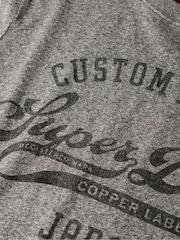 Superdry Light Grey 100% Cotton Copper Label Workwear T-Shirt - Image 5 of 5