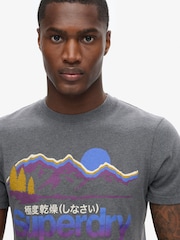 Superdry Grey Great Outdoors Graphic T-Shirt - Image 4 of 7