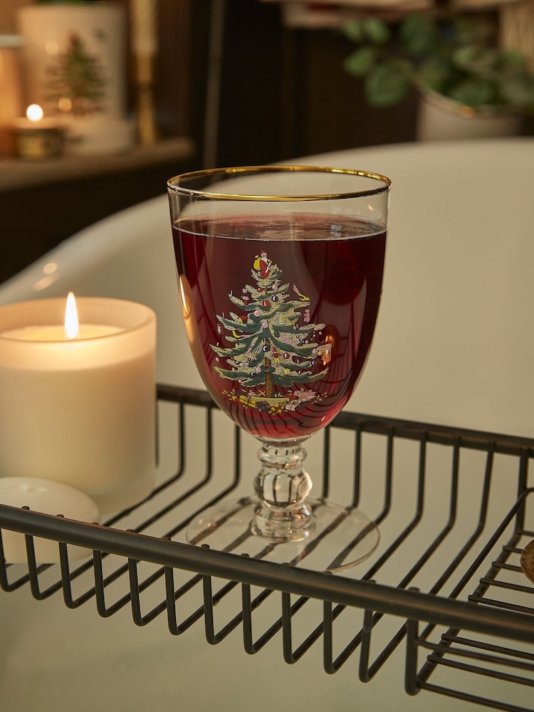 Spode Set of 4 Christmas Tree Goblet Glasses - Εικόνα 2 του 3