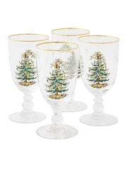 Spode Set of 4 Christmas Tree Goblet Glasses - Εικόνα 3 του 3