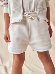 White Plain Jersey Shorts (3-16yrs) - Image 3 of 7
