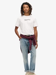 Superdry White 100% Cotton Retro Rock Graphic T-Shirt - Image 2 of 6