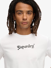 Superdry White 100% Cotton Retro Rock Graphic T-Shirt - Image 3 of 6