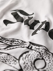 Superdry White 100% Cotton Retro Rock Graphic T-Shirt - Image 6 of 6