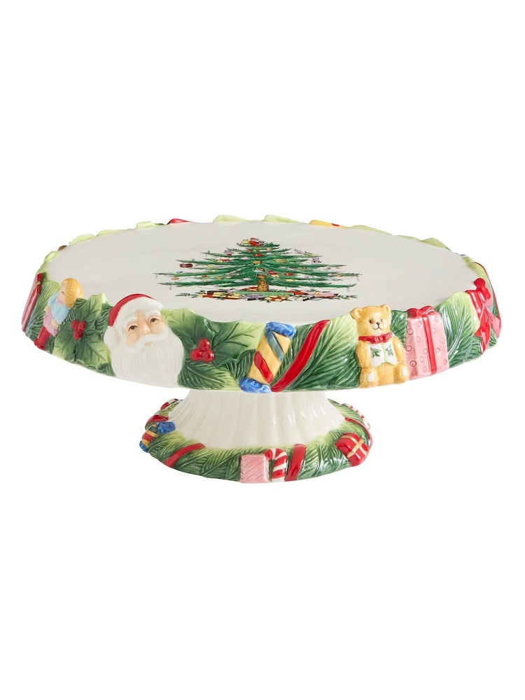 Spode White Christmas Memories Footed Cake Plate - Image 3 of 3 Spode White Christmas Memories Footed Cake Plate - Image 3 of 3