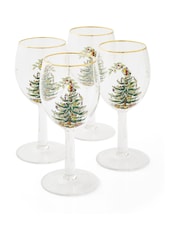 Spode Set of 4 Christmas Tree Wine Glasses - Εικόνα 3 του 3