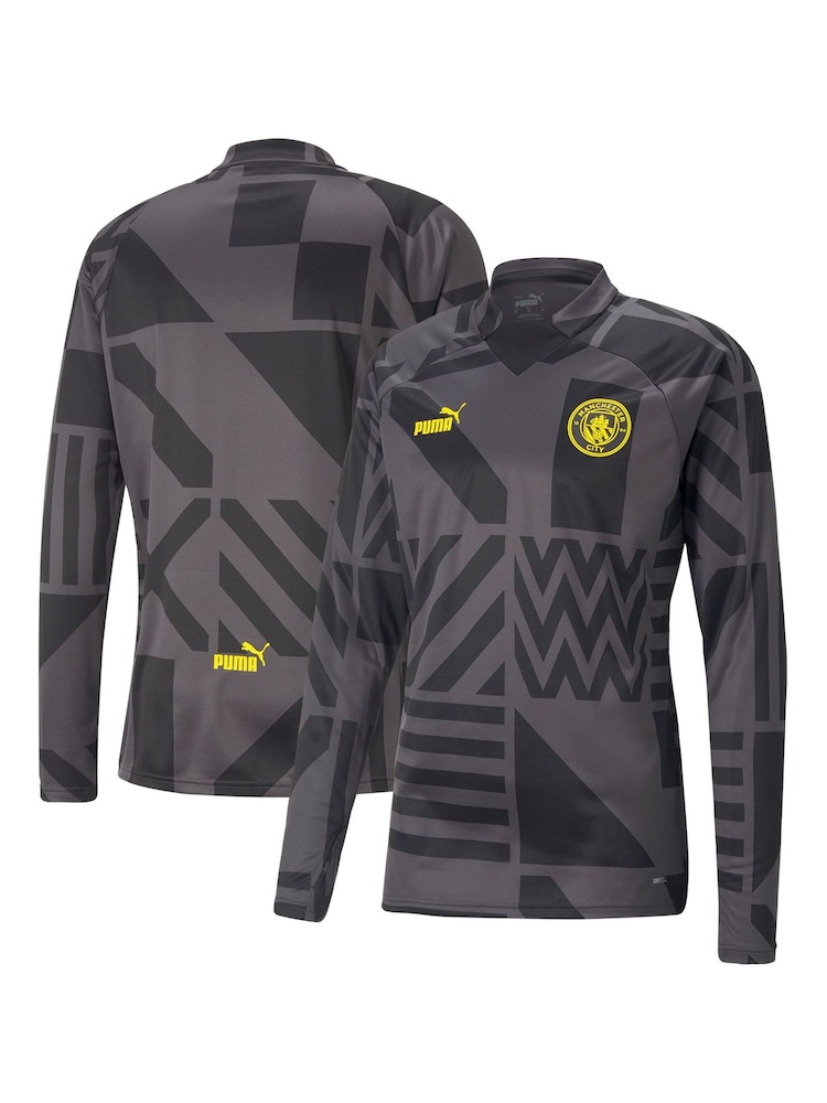 Puma Black Manchester City Pre Match Sweat Top - Image 1 of 3