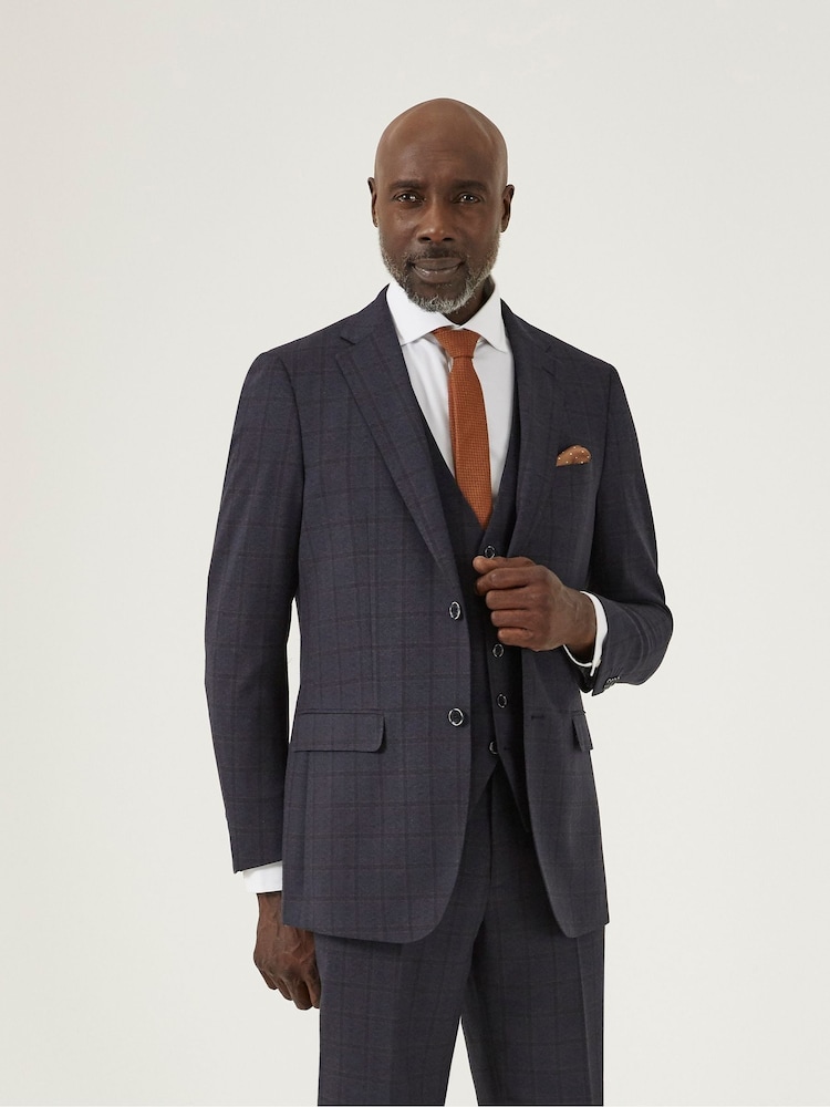 Skopes Tailored Fit Curry Check Suit: Jacket - Image 1 of 5