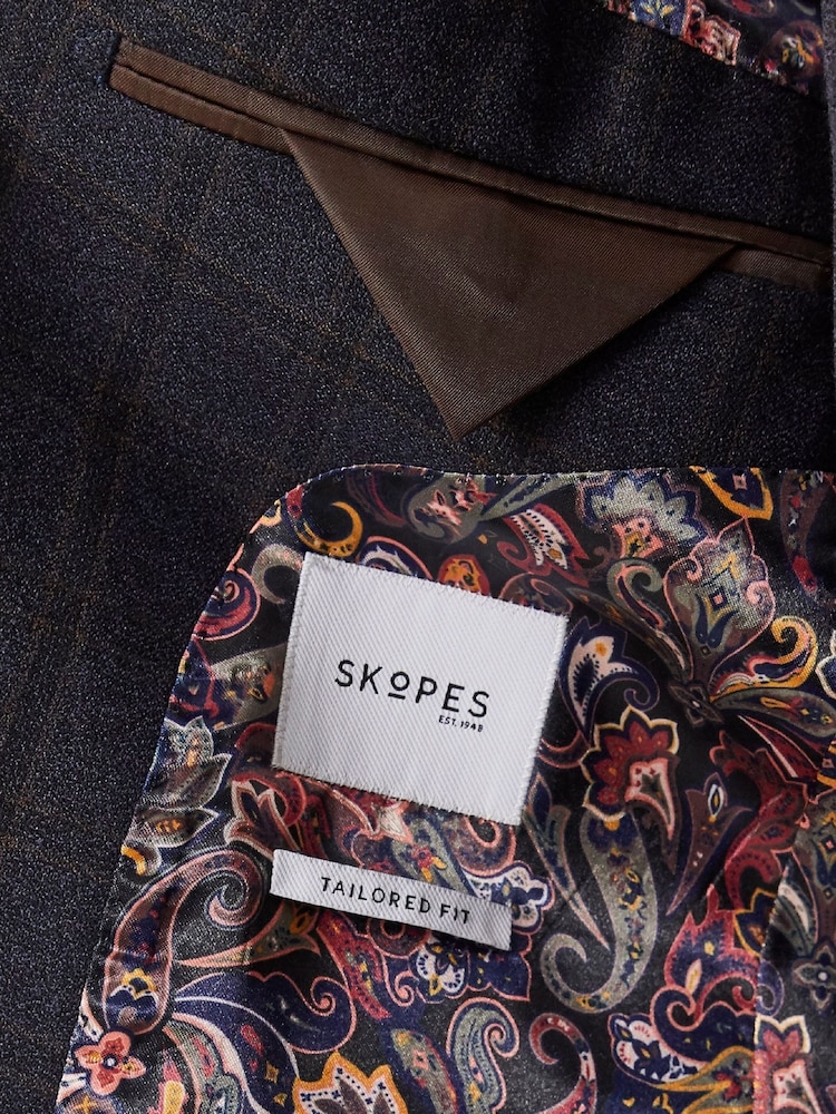 Skopes Tailored Fit Curry Check Suit: Jacket - Image 5 of 5