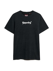Superdry Black 100% Cotton Retro Rock Graphic T-Shirt - Image 3 of 4
