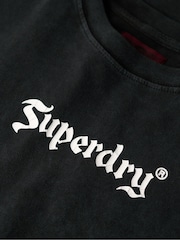 Superdry Black 100% Cotton Retro Rock Graphic T-Shirt - Image 4 of 4