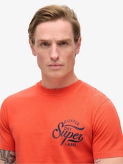 Portocaliu - Superdry Copper Label Piept 100% bumbac Tricou - Image 3 of 5