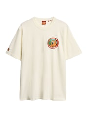 Superdry White 100% Cotton Travel Postcard Chest T-Shirt - Image 4 of 5