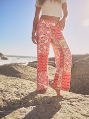 Pink Wide Leg Trousers With Linen - Image 3 of 7
