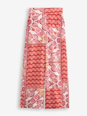 Pink Wide Leg Trousers With Linen - Image 6 of 7